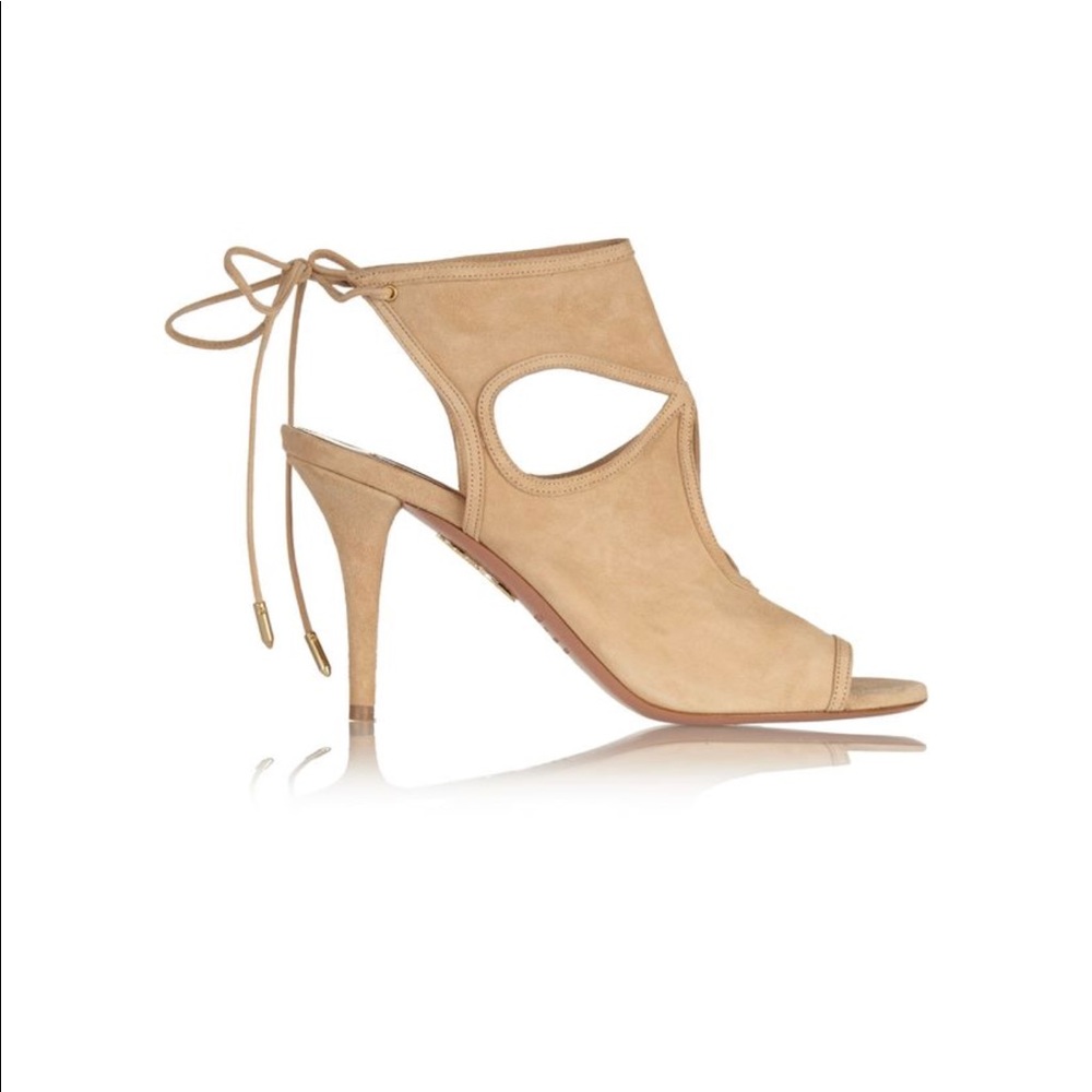 Aquazzura Sexy Thing cutout suede sandals 85mm 38